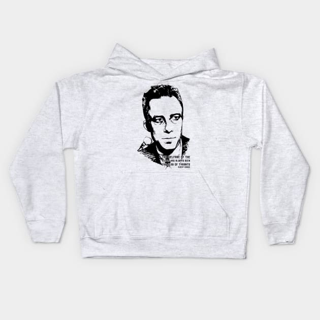 Albert Camus The Alibi Of Tyrants Kids Hoodie by Mandra